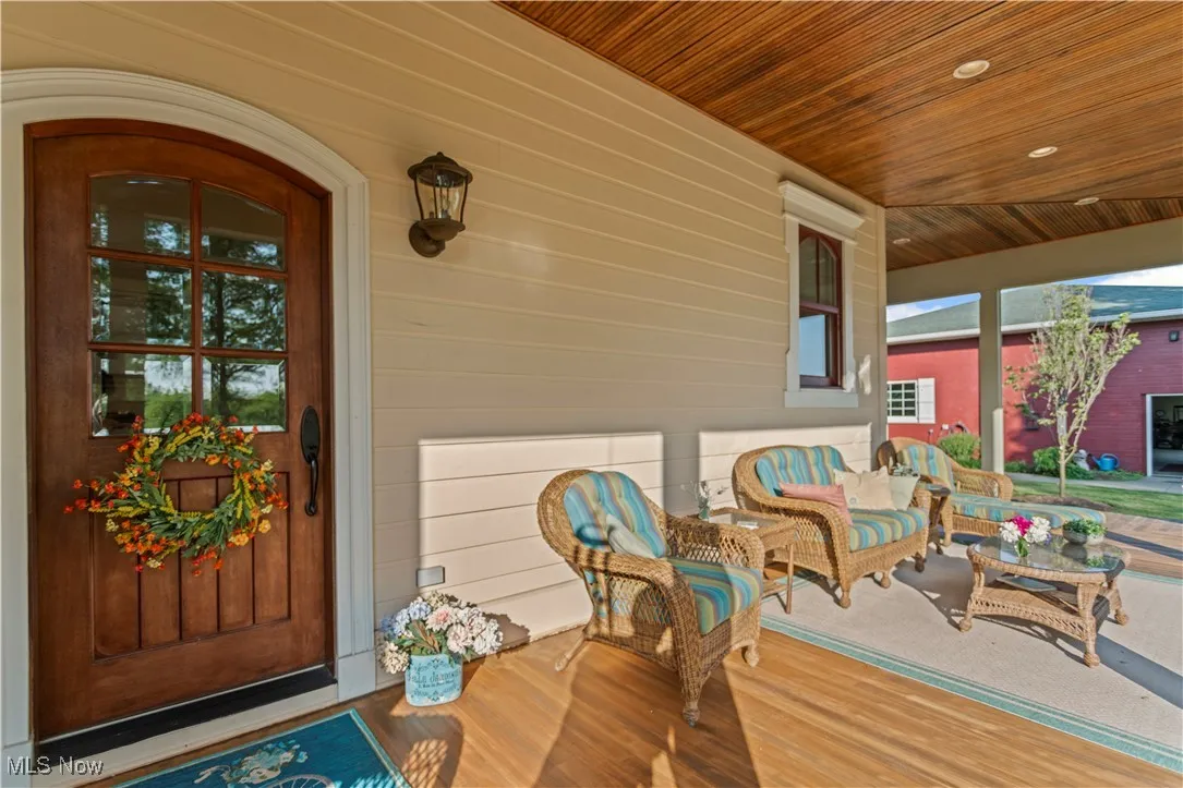 View of wooden porch