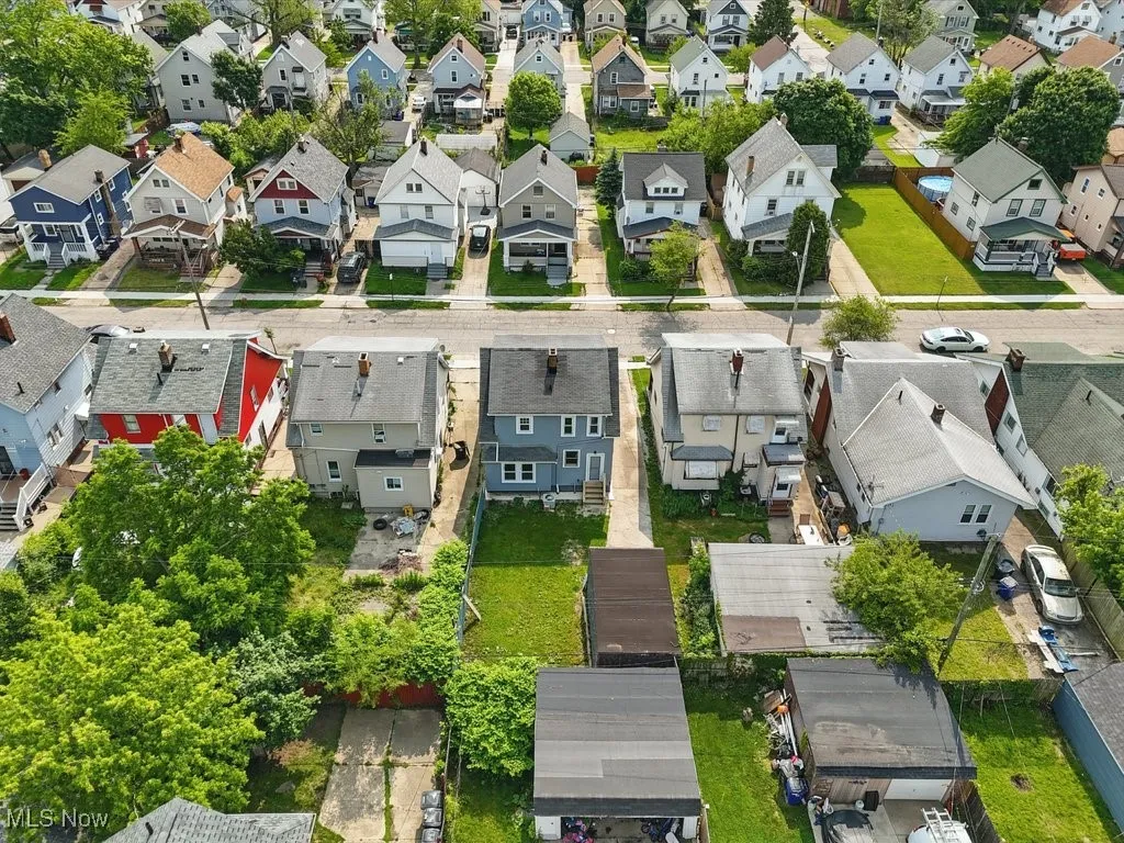 Aerial view of residential area