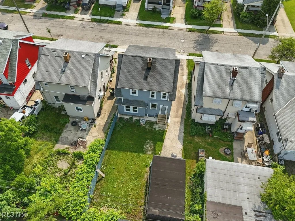 Aerial view of residential area