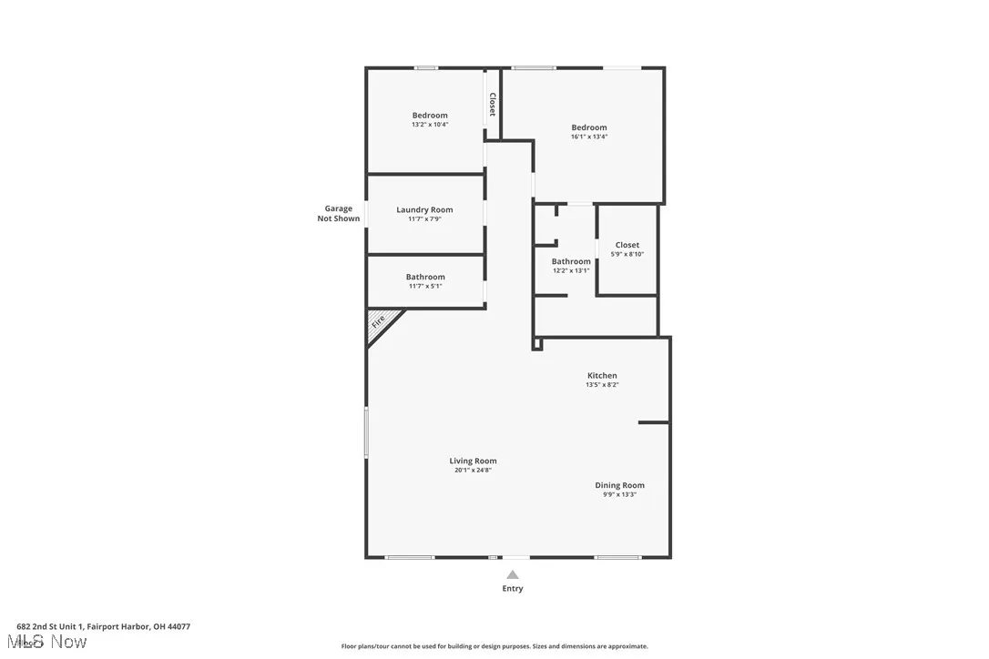 View of the layout with approximate measurements!