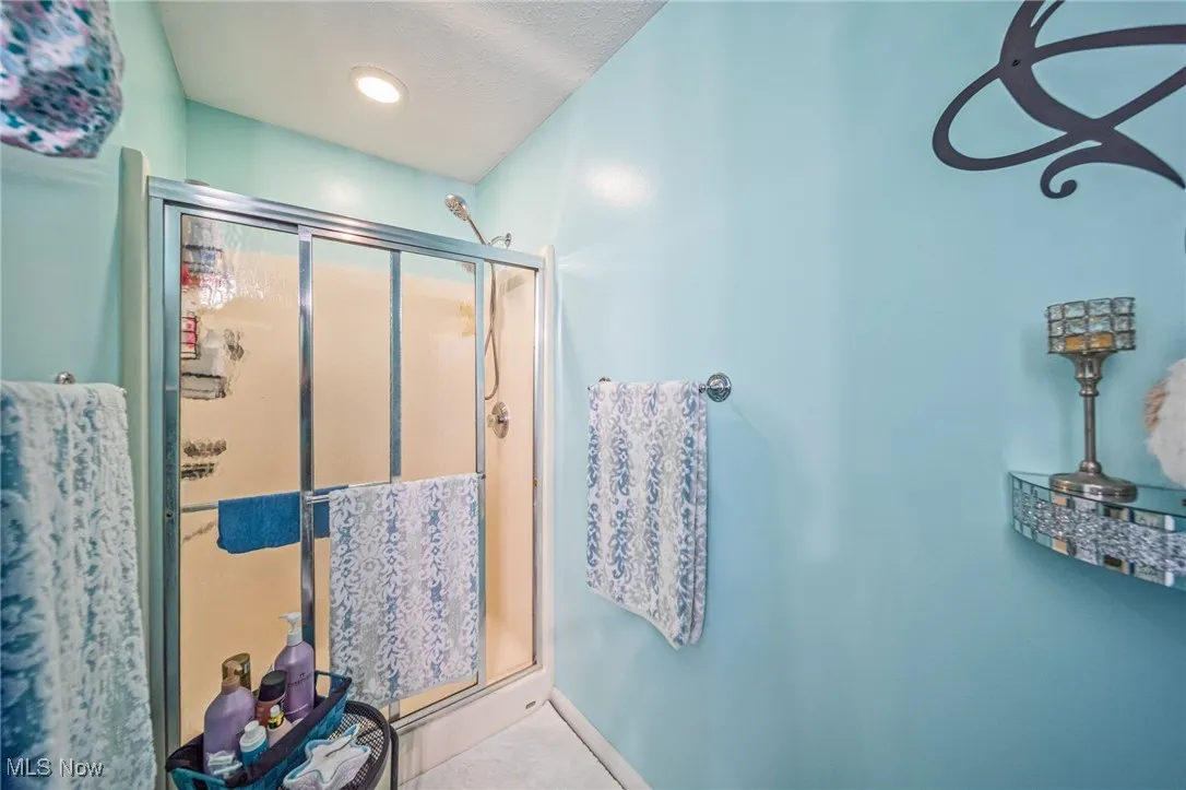 Other side of the primary bathroom with easy to step-in shower!