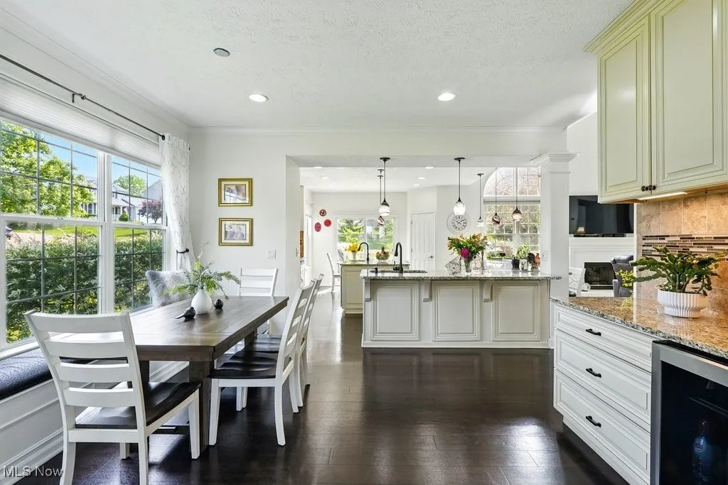 Eat-In Kitchen with Coffee Bar with Refrigerator, Extra Storage and Cabinets