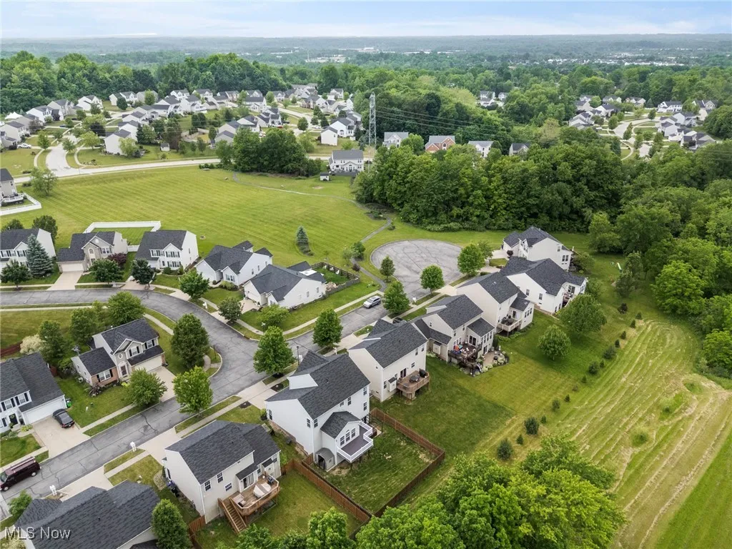 Aerial view of residential area