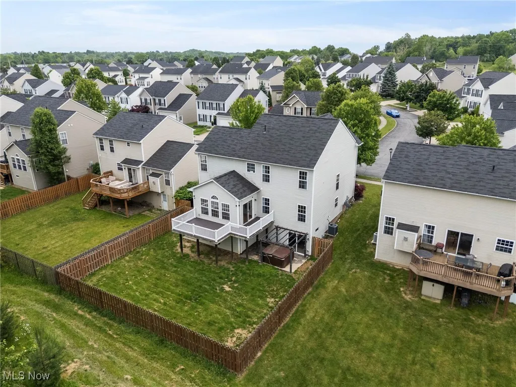 Aerial view of residential area