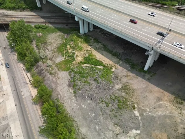 Aerial view of a major roadway