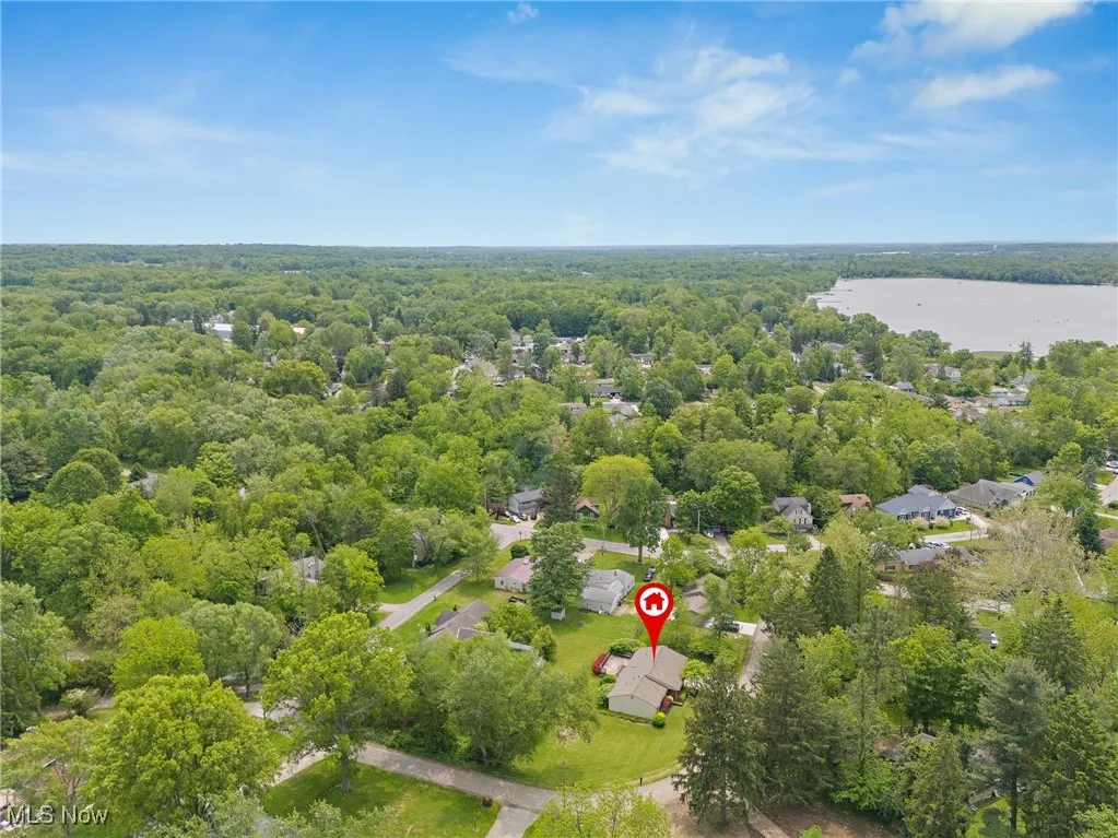 Aerial view picture taken before patio removal