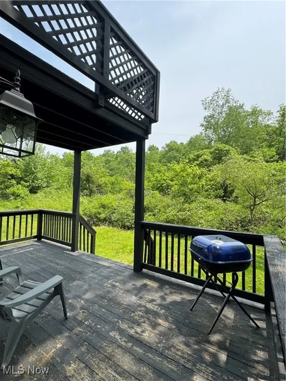 Deck with area for grilling