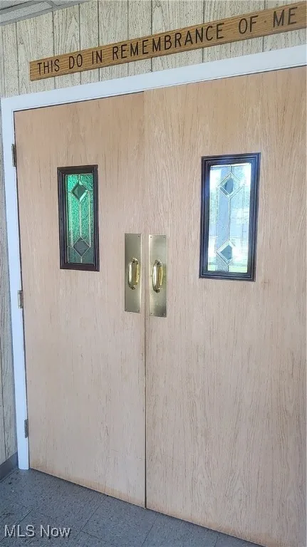 Entrance doors to the sanctuary