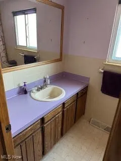2nd floor full Bathroom featuring vanity