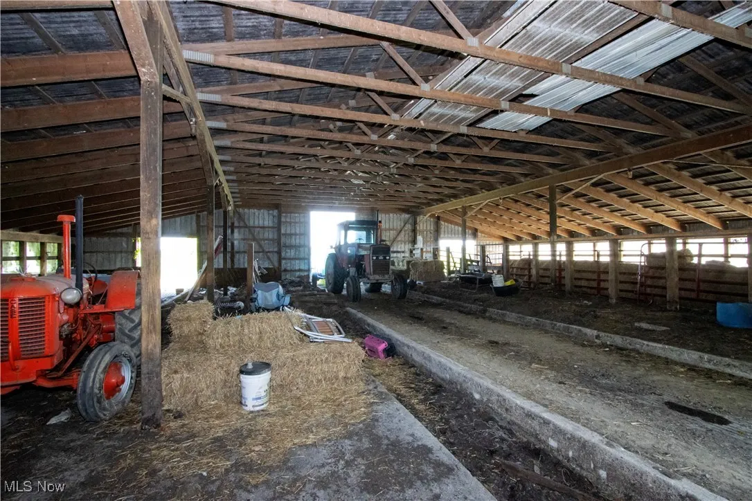 View of horse barn