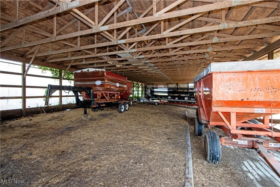View of horse barn