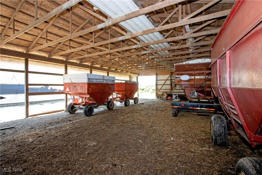 View of horse barn