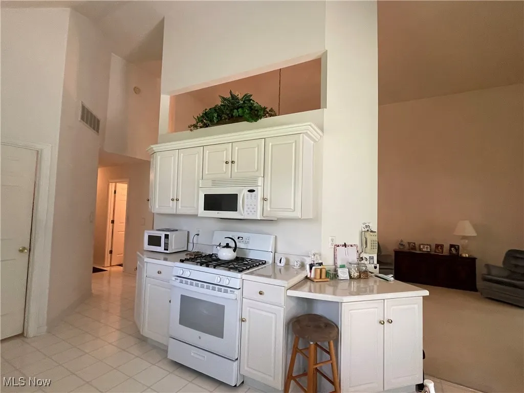 Unique freestanding area contributes to the open floor plan