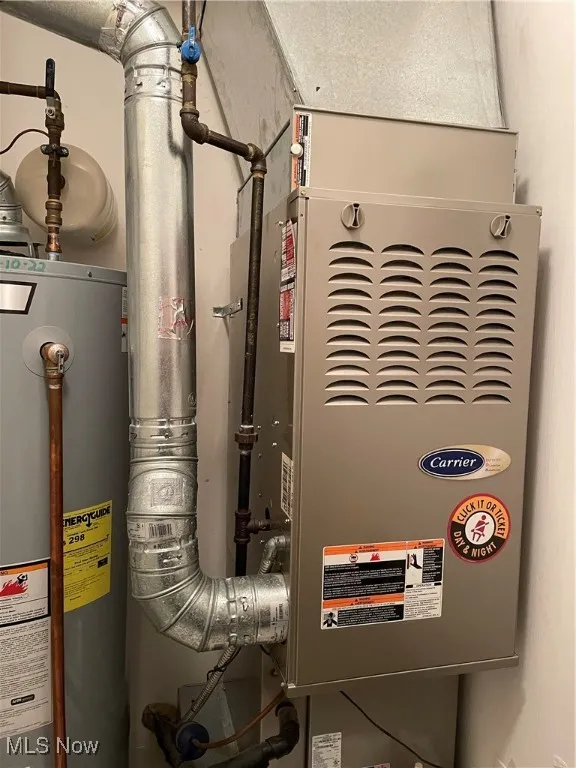 Utility room with water heater