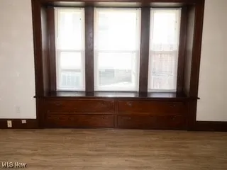 Spare room with wood finished floors and plenty of natural light