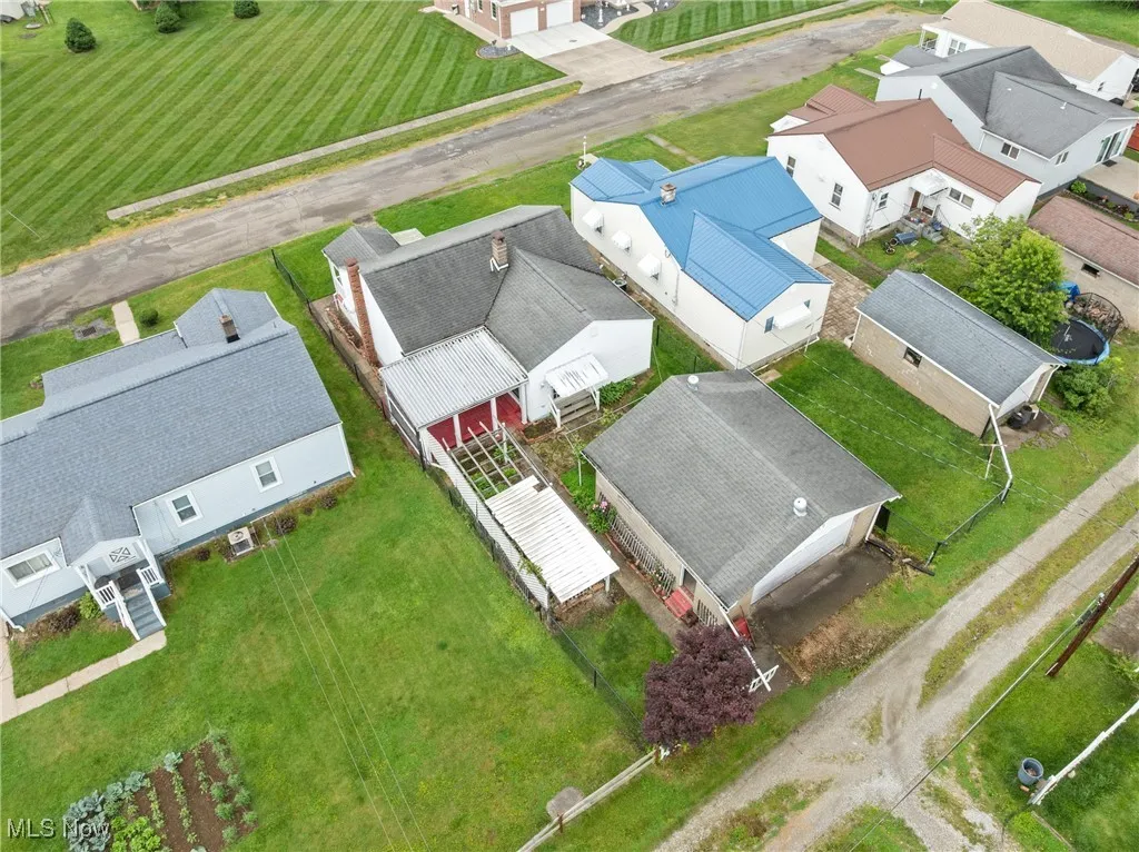 Aerial view of residential area
