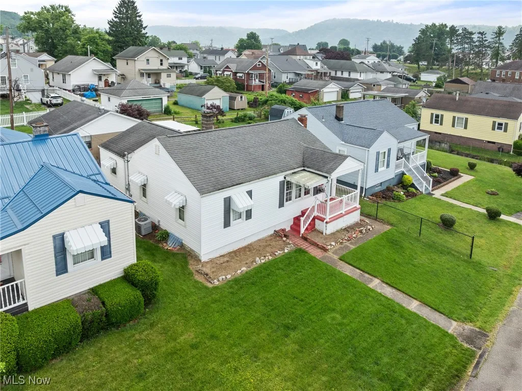 Aerial view of residential area