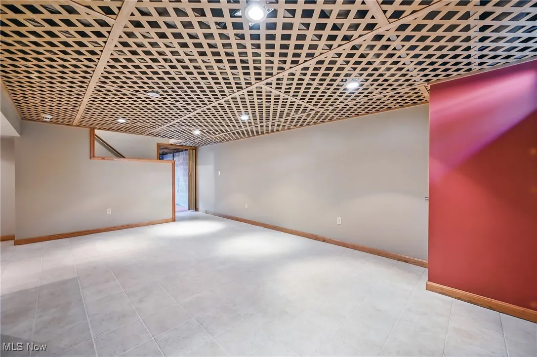 Finished below grade area featuring baseboards