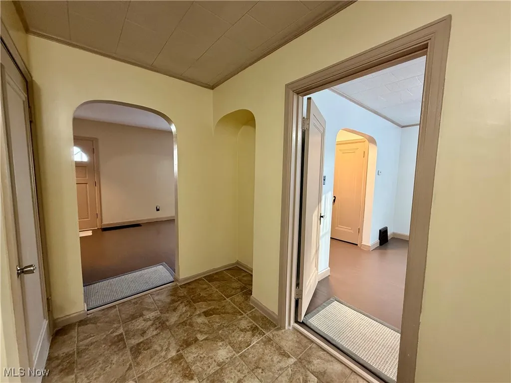 Hall with ornamental molding