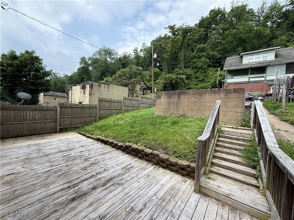 View of wooden deck