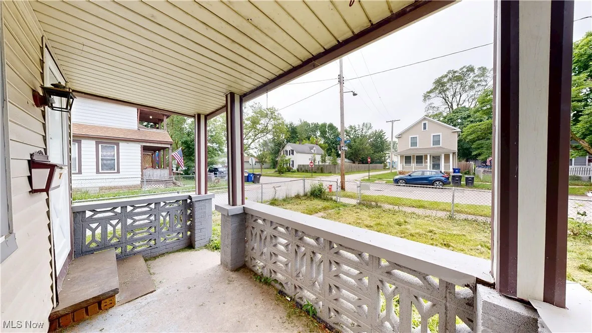 Porch with a residential view
