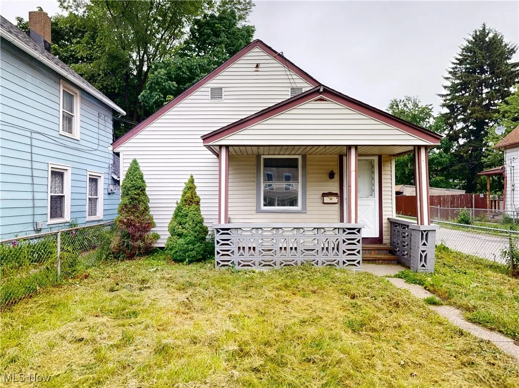 View of front of property with covered porch