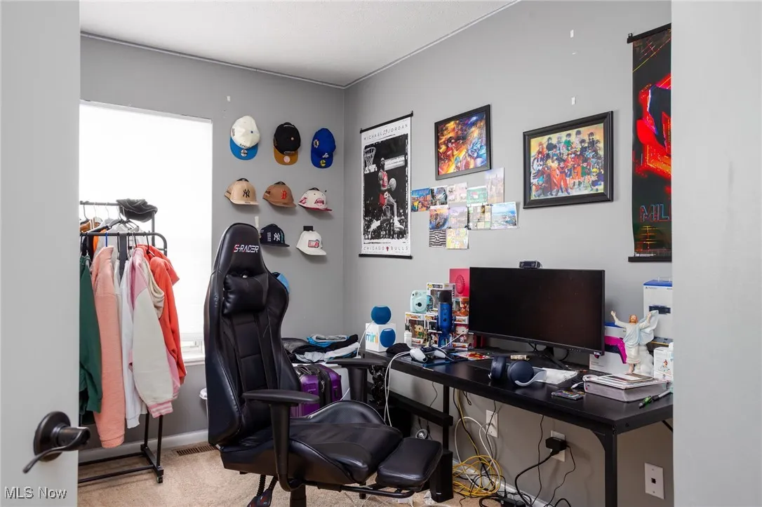 View of carpeted office space