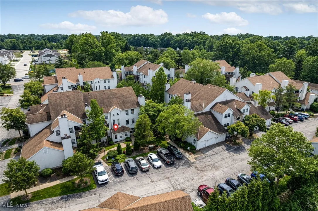 Aerial view of residential area