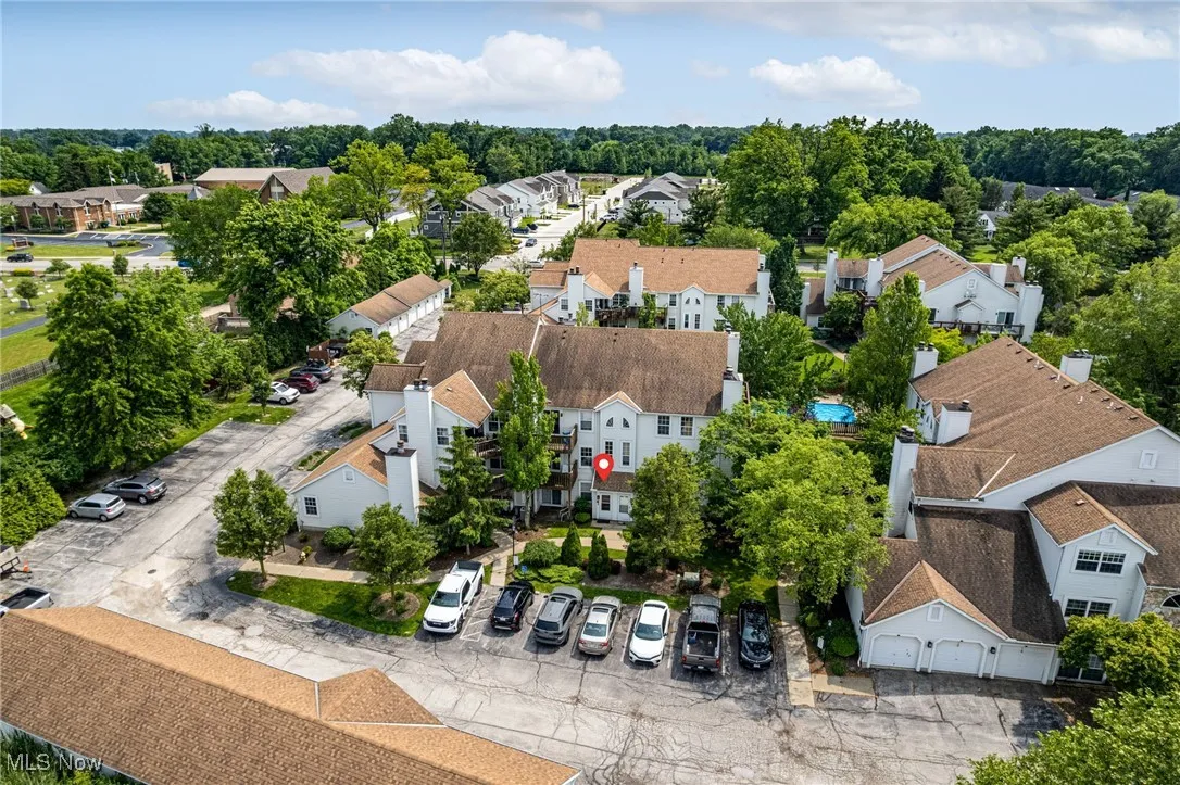Aerial view of residential area