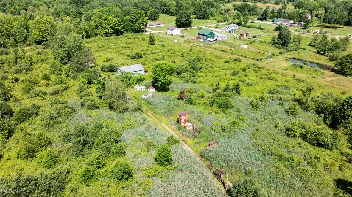 Bird's eye view of a heavily wooded area