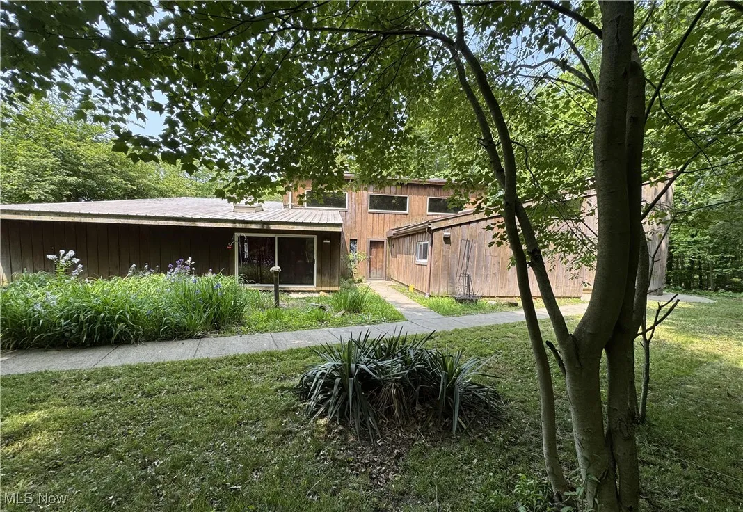 View of front of home with a front yard