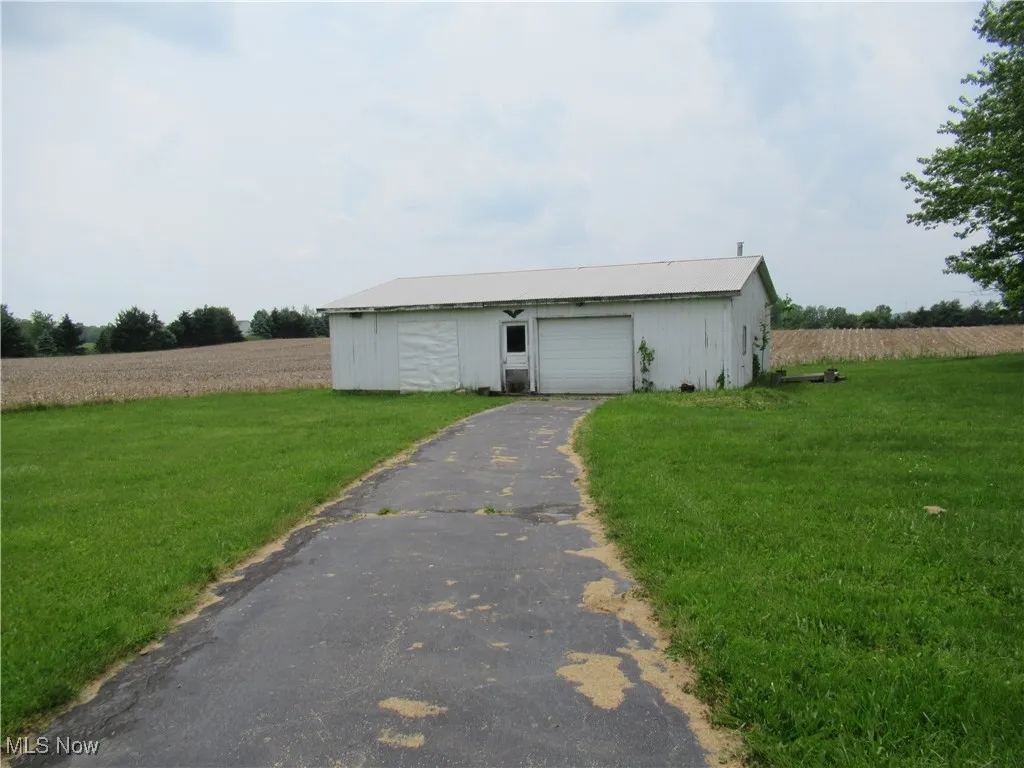 Driveway down to the Garage
