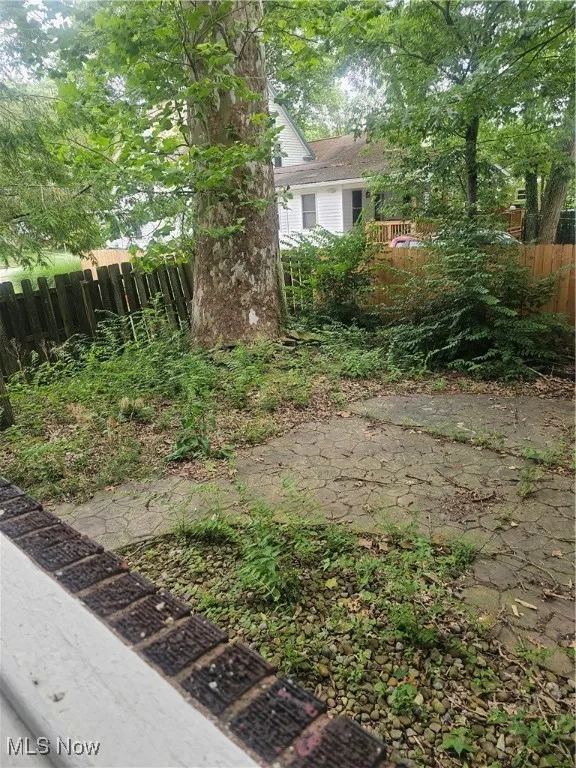 View of fenced yard