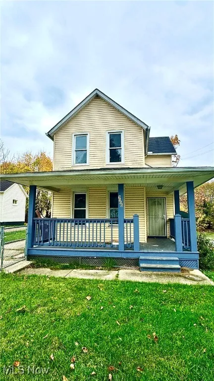 View of front of home with a porch