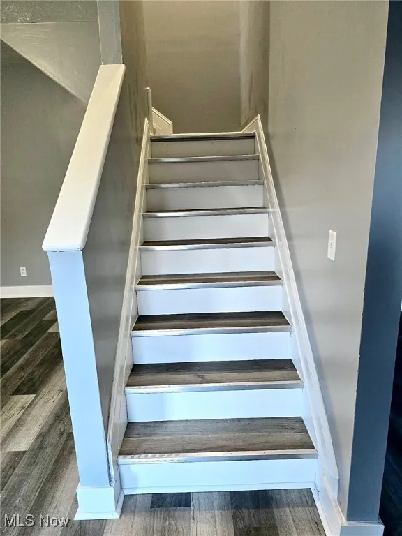 Stairs with wood finished floors