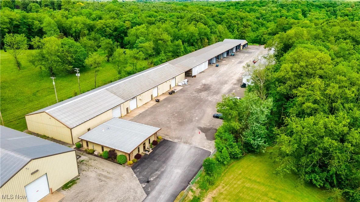 Drone / aerial view of a heavily wooded area