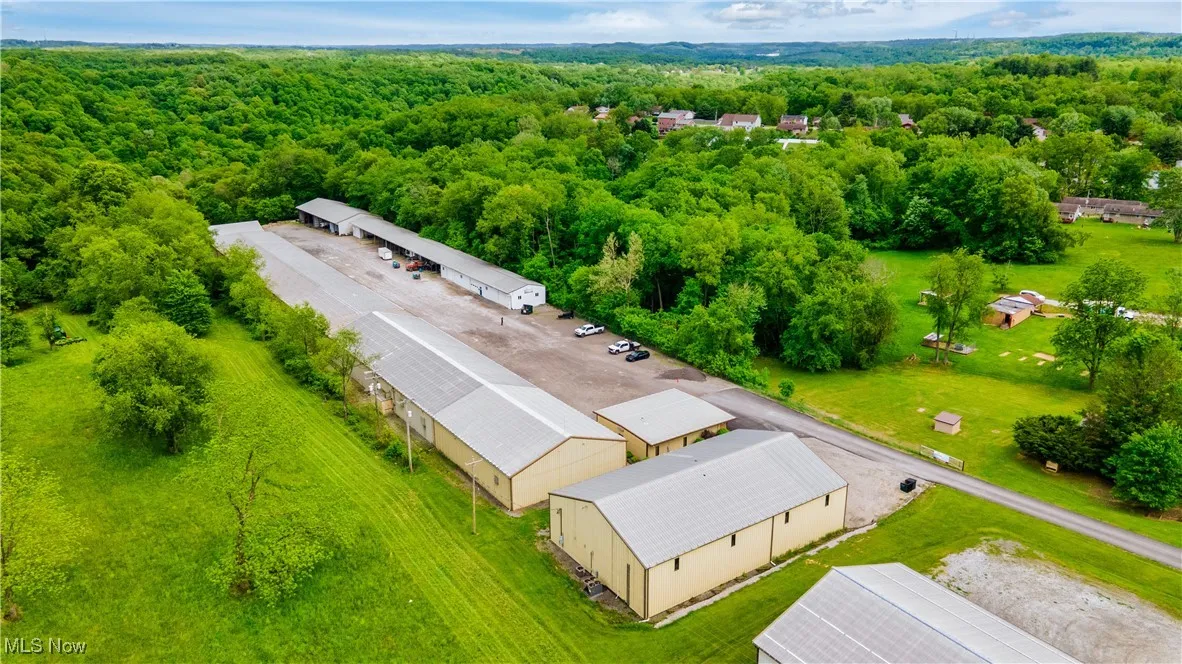 Bird's eye view of a heavily wooded area