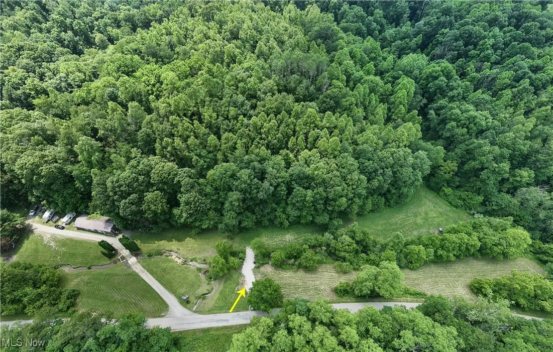Aerial overview of property's location featuring rural landscape