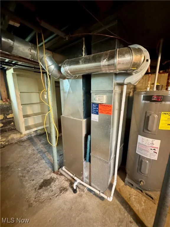 Utility room with water heater