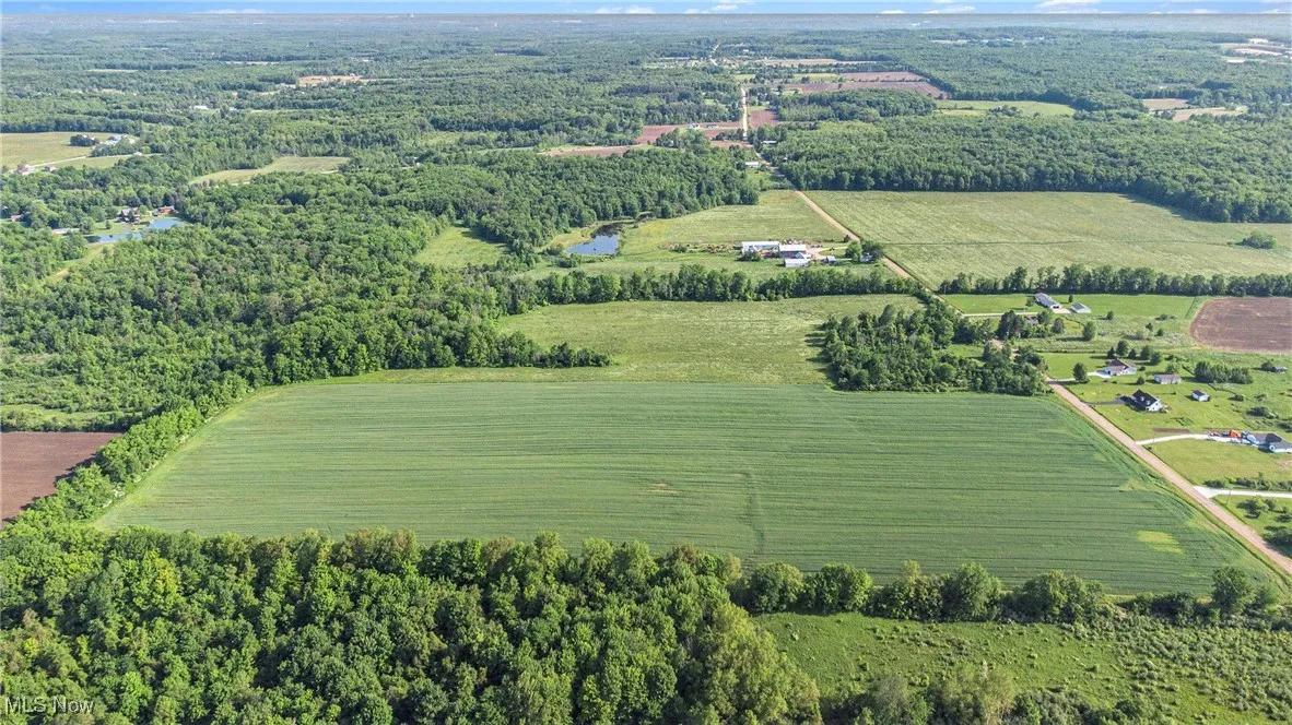 Aerial overview of property's location featuring rural landscape