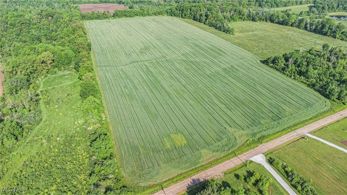 View of rural area featuring large plots for crops
