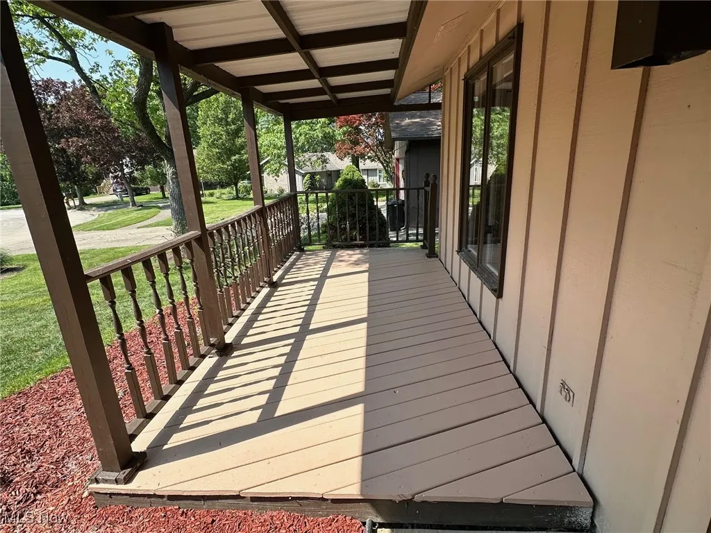 View of front porch