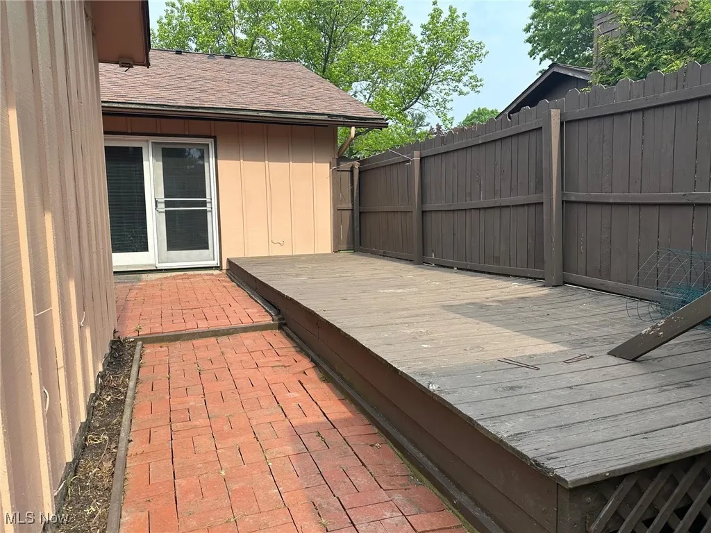 View of wooden deck