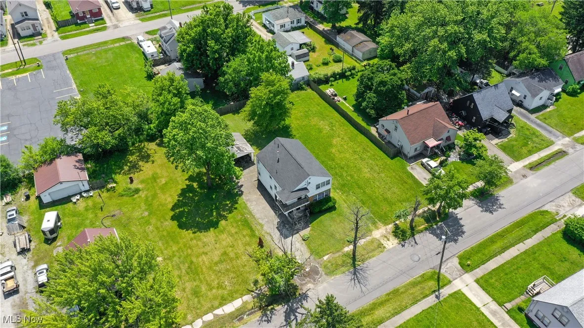 Aerial view of residential area