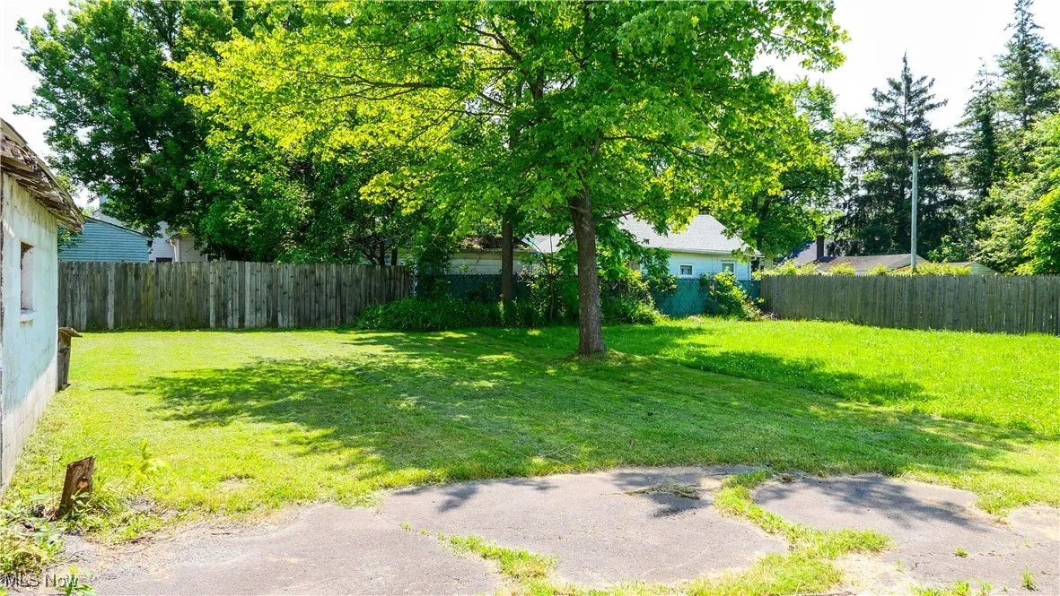 View of fenced yard