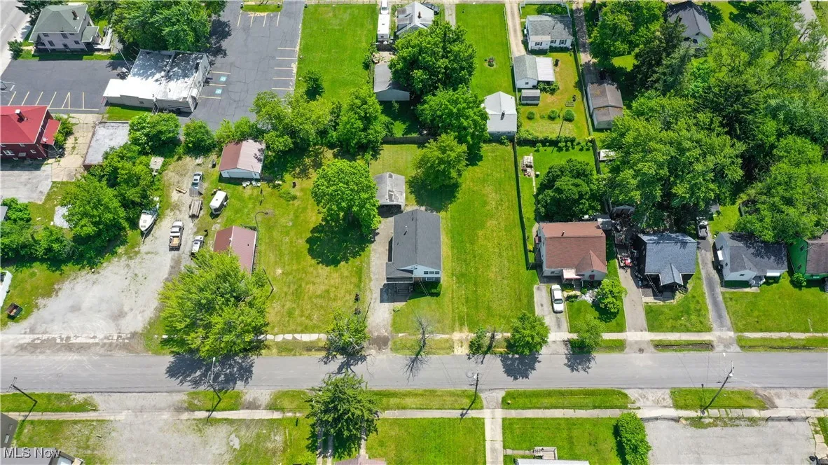 Aerial view of residential area
