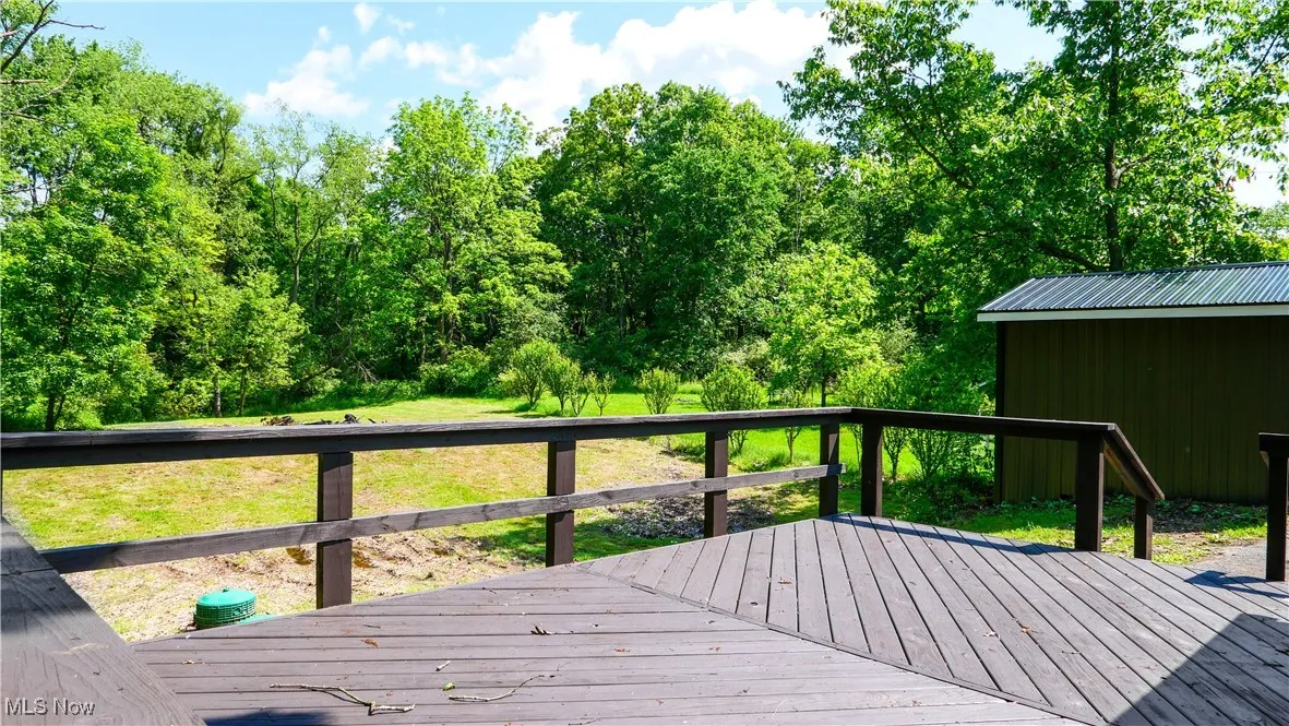 View of wooden deck