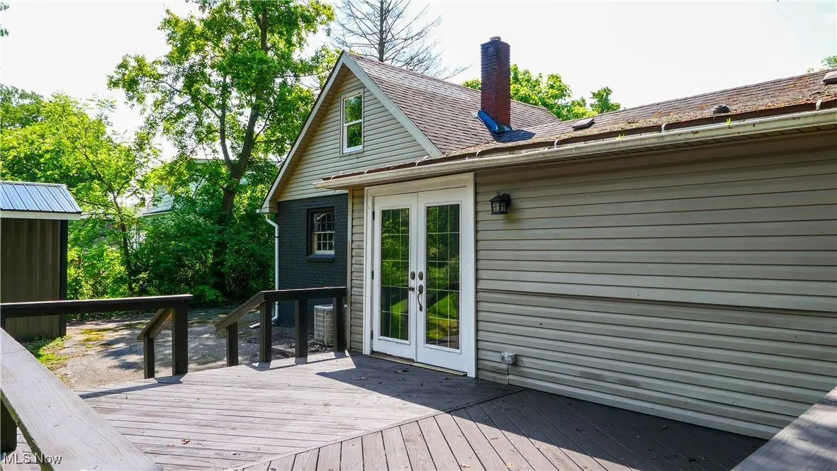 Deck featuring french doors