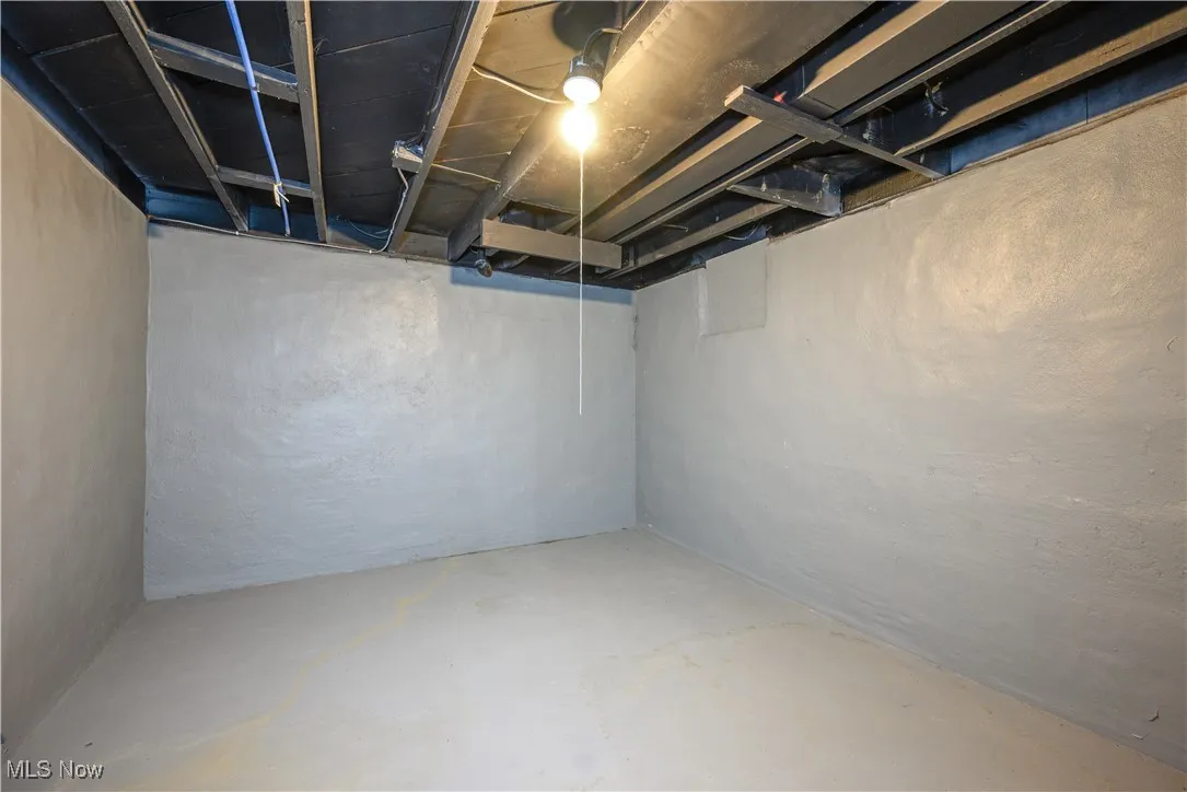 View of unfinished basement