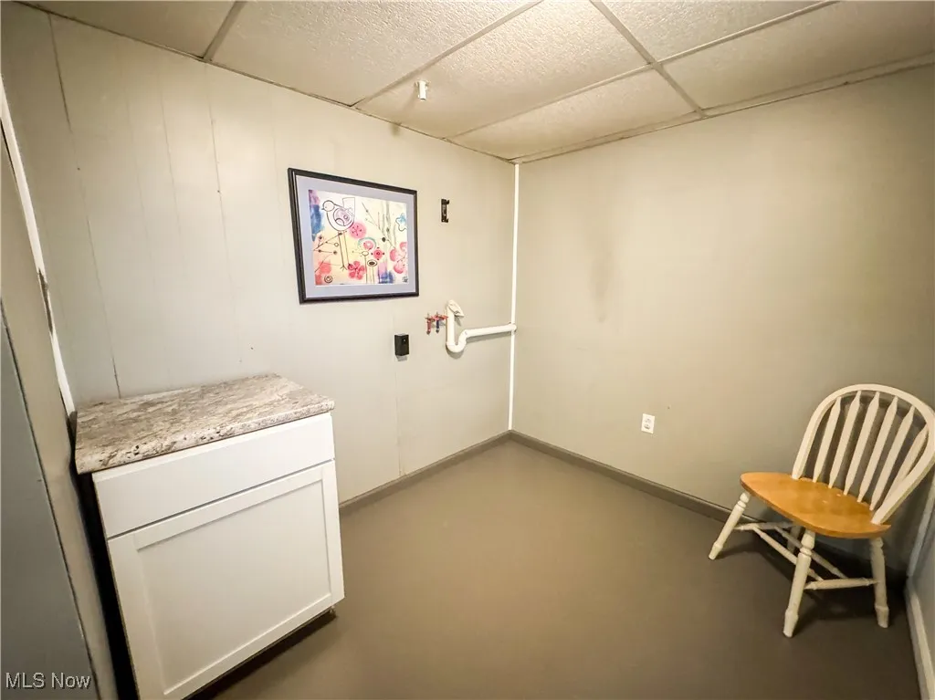 Laundry room has washer and dryer hook ups and a counter for folding.  Located conveniently next to the 